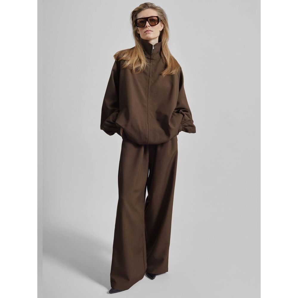 Nwt The Frankie Shop Baxter Oversized Jacket In Brown — image 5 of 8